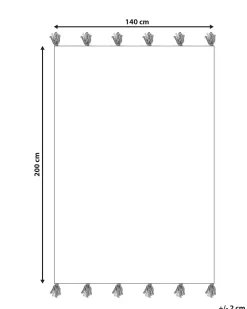 Tapete De Algodao Castanho 140 X 200 Cm Tuzla