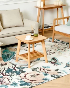 Tapete De Algodao Com Motivo De Aves Multicolor 200 X 300 Cm Ariha