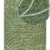 Tapete De Algodao Com Padrao De Planta Verde 200 X 300 Cm Sarmin