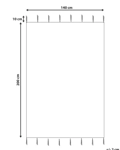 Tapete De Algodao Creme 140 X 200 Cm Bitlis