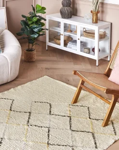 Tapete De Algodao Creme 160 X 230 Cm Tezpur