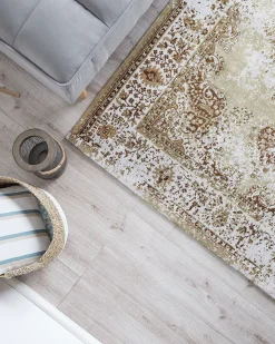 Tapete De Algodao Creme Claro 140 X 200 Cm Almus