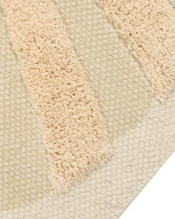 Tapete De Algodao Creme Com Impressao De Leao 80 X 150 Cm Balari