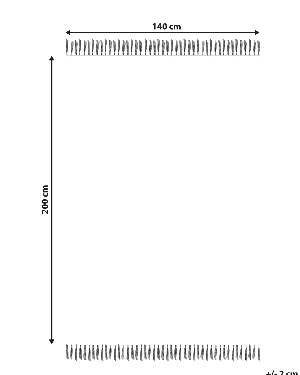 Tapete De Algodao Creme Claro E Azul 140 X 200 Cm Manavgat