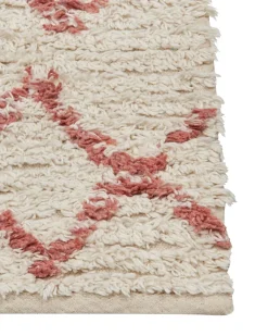 Tapete De Algodao Creme E Rosa 160 X 230 Cm Buxar