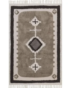 Tapete De Algodao Creme E Castanho 160 X 230 Cm Geyve