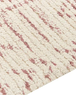 Tapete De Algodao Creme E Rosa 160 X 230 Cm Edirne