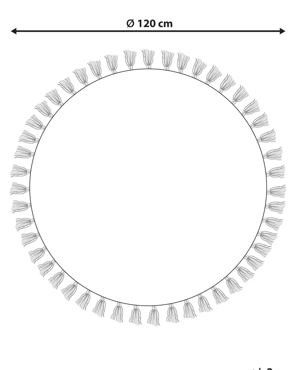 Tapete De Algodao Creme E Vermelho O 120 Cm Oltu