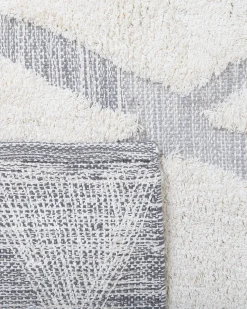 Tapete De Algodao Creme E Cinzento 140 X 200 Cm Pendik