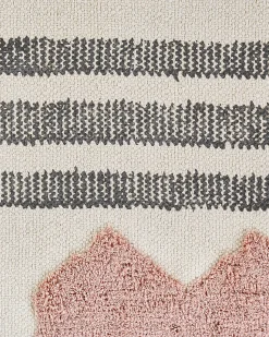 Tapete De Algodao Em Creme E Preto 160 X 230 Cm Muradiye