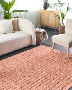 Tapete De Algodao Laranja 160 X 230 Cm Mugla