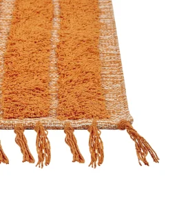 Tapete De Algodao Laranja 80 X 150 Cm Hakkari