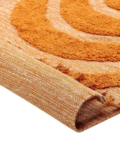 Tapete De Algodao Laranja 80 X 150 Cm Hakkari