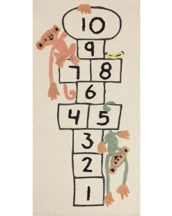 Tapete De Algodao Multicolor Com Impressao De Jogo 80 X 150 Cm Katiet