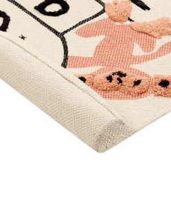 Tapete De Algodao Multicolor Com Impressao De Jogo 80 X 150 Cm Katiet