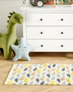 Tapete De Algodao Multicolor Com Impressao De Peixes 80 X 150 Cm Ipuh