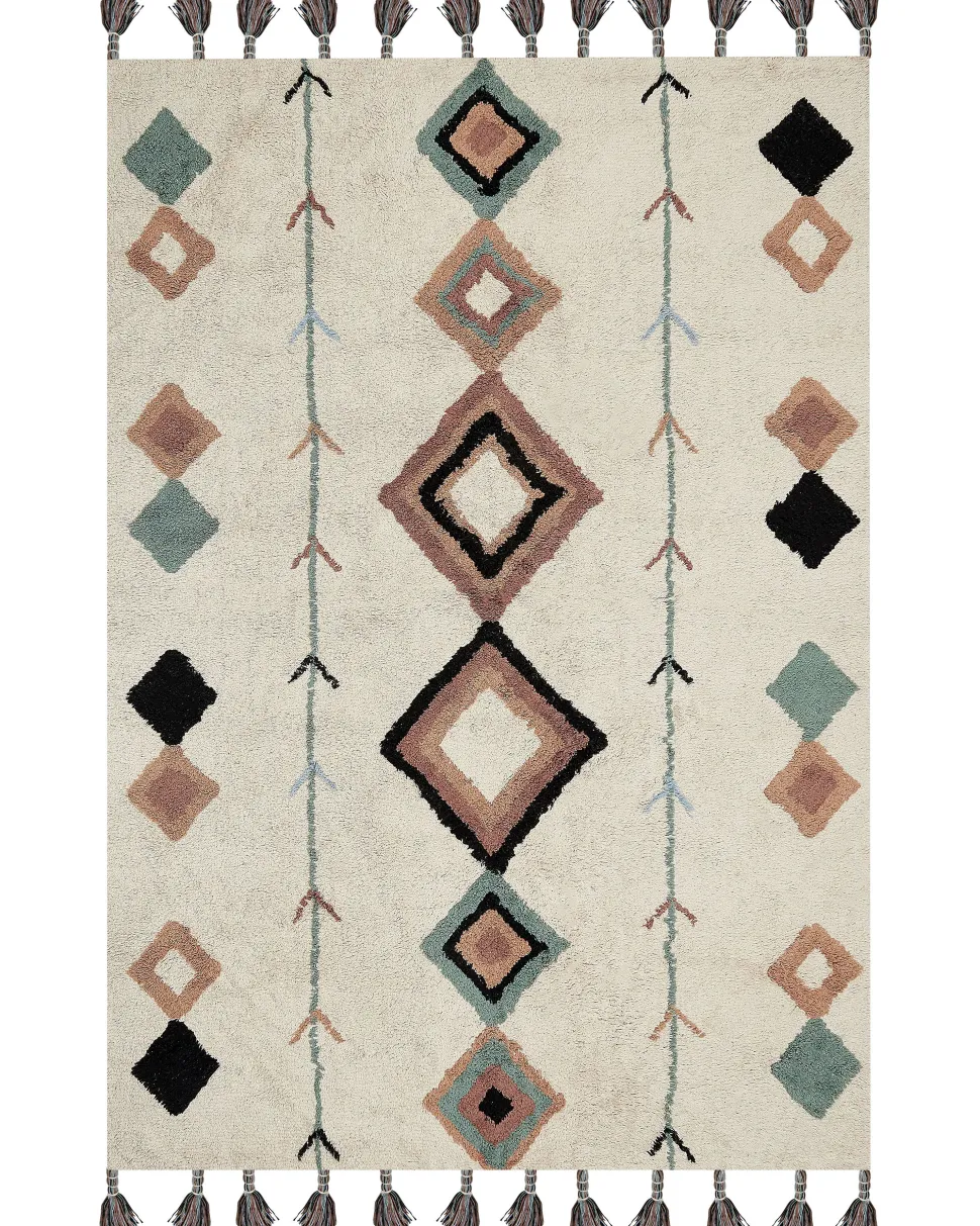 Tapete De Algodao Multicolor 160 X 230 Cm Eskisehir