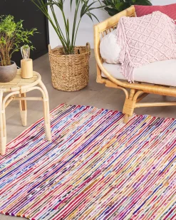 Tapete De Algodao Multicolor Claro 160 X 230 Cm Bartin