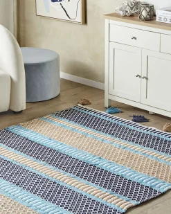 Tapete De Algodao Multicolor 160 X 230 Cm Marmara