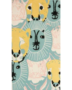 Tapete De Algodao Multicolor Com Impressao De Animal 80 X 150 Cm Tutut