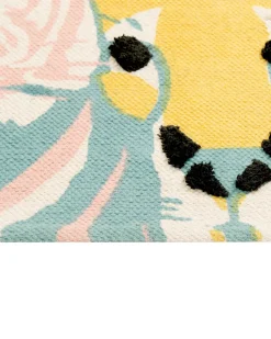 Tapete De Algodao Multicolor Com Impressao De Animal 80 X 150 Cm Tutut