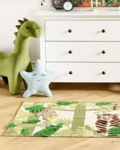 Tapete De Algodao Multicolor Com Impressao Da Selva 80 X 150 Cm Janhto