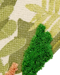 Tapete De Algodao Multicolor Com Impressao Da Selva 80 X 150 Cm Janhto