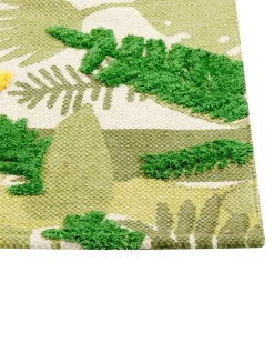 Tapete De Algodao Multicolor Com Impressao Da Selva 80 X 150 Cm Janhto