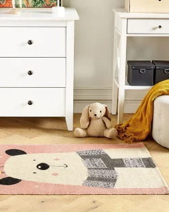 Tapete De Algodao Multicolor Com Impressao De Urso 80 X 150 Cm Tapak