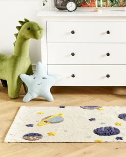 Tapete De Algodao Multicolor Com Impressao De Galaxia 80 X 150 Cm Langsa