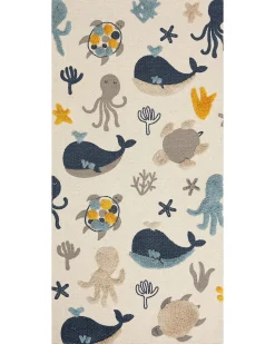 Tapete De Algodao Multicolor Com Impressao Animal 80 X 150 Cm Porsea