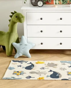 Tapete De Algodao Multicolor Com Impressao Animal 80 X 150 Cm Porsea