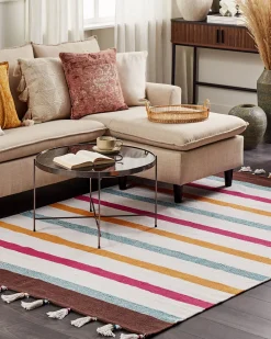 Tapete De Algodao Multicolor 160 X 230 Cm Hisarli