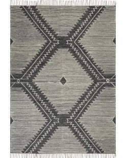 Tapete De Algodao Preto E Branco 160 X 230 Cm Arbaa