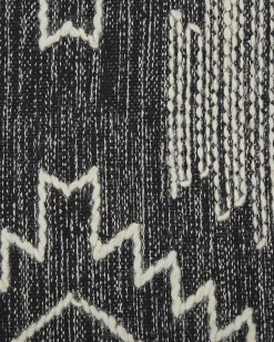 Tapete De Algodao Preto E Branco 160 X 230 Cm Arbaa