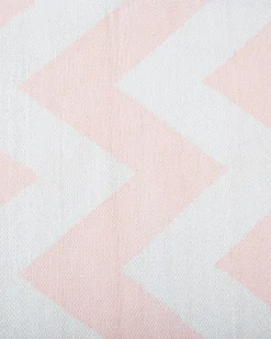 Tapete De Area Branco E Rosa 160 X 230 Cm Konarli