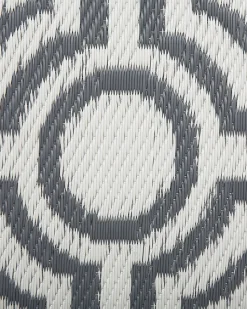 Tapete De Area Reversivel Cinzento 90 X 180 Cm Bidar