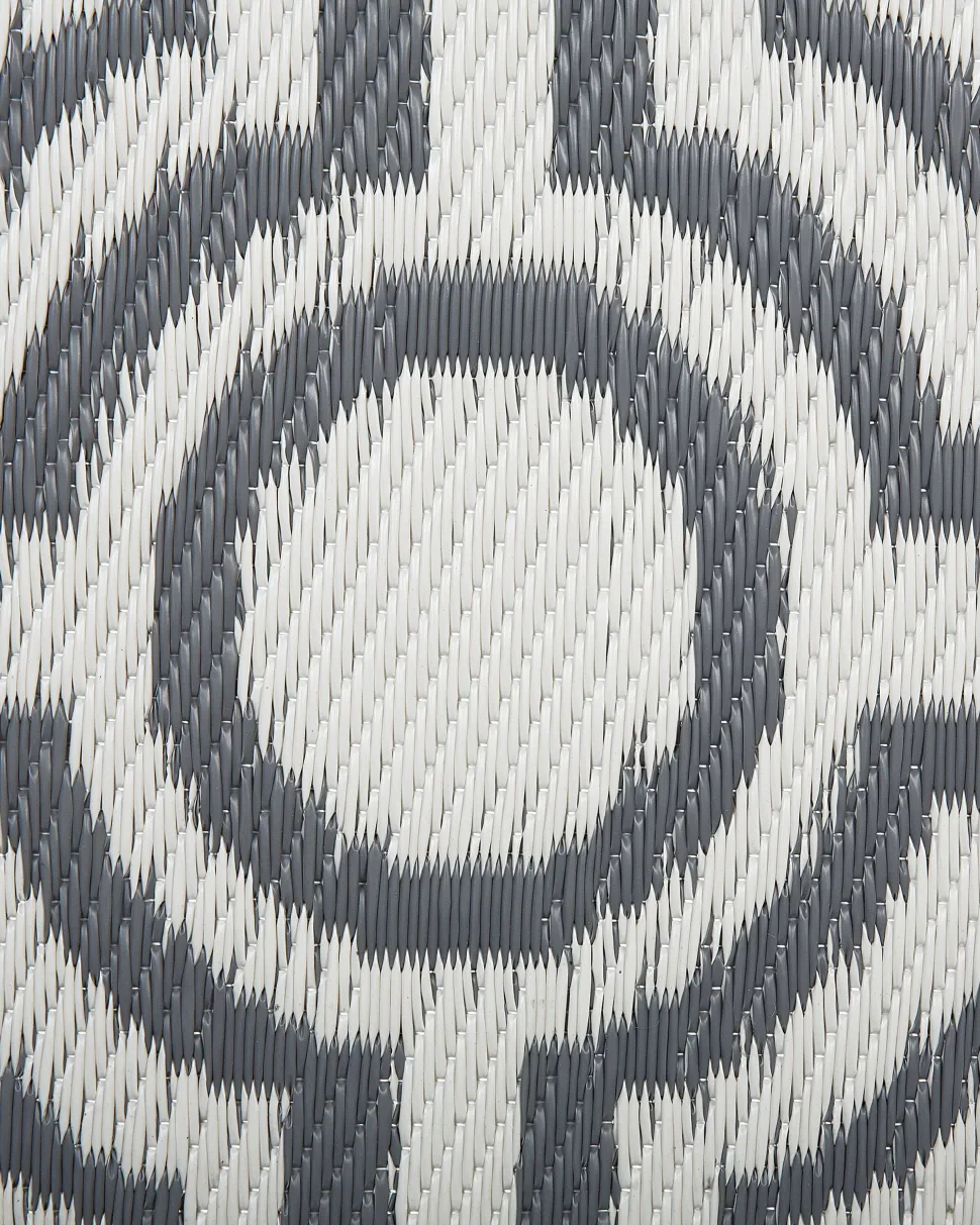 Tapete De Area Reversivel Cinzento 90 X 180 Cm Bidar