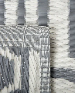 Tapete De Area Reversivel Cinzento 90 X 180 Cm Bidar