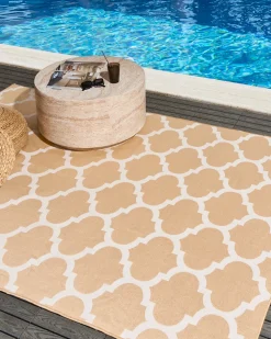 Tapete De Area Reversivel Creme 160 X 230 Cm Aksu