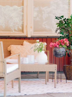 Tapete De Area Reversivel Creme 160 X 230 Cm Aksu