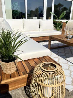 Tapete De Area Reversivel Creme 160 X 230 Cm Aksu