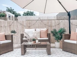 Tapete De Area Reversivel Creme 160 X 230 Cm Aksu