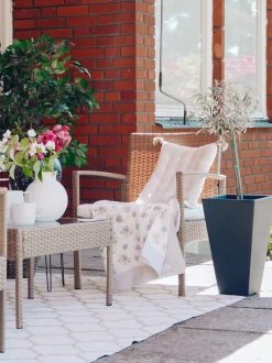 Tapete De Area Reversivel Creme 160 X 230 Cm Aksu