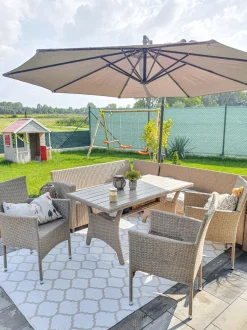 Tapete De Area Reversivel Creme 160 X 230 Cm Aksu