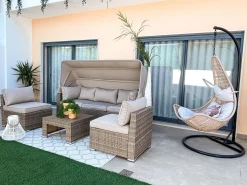 Tapete De Area Reversivel Creme 160 X 230 Cm Aksu