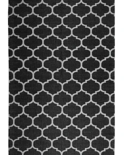 Tapete De Area Reversivel Preto E Branco 160 X 230 Cm Aladana