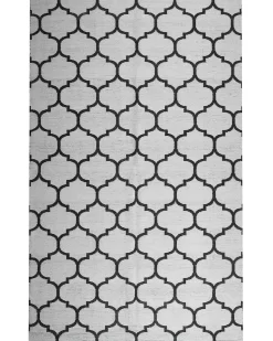 Tapete De Area Reversivel Preto E Branco 160 X 230 Cm Aladana