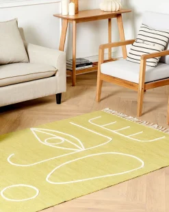 Tapete De Exterior Amarelo 140 X 200 Cm Yavu