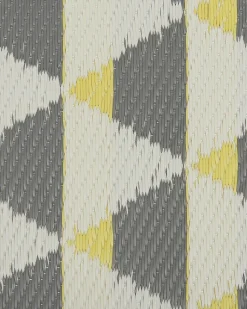 Tapete De Exterior Amarelo E Cinzento 120 X 180 Cm Hisar